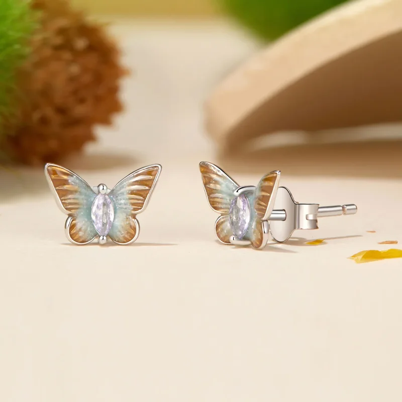 (bilde for) PANDORA Style Grasiøse Butterfly Stud øredobber - BSE993 - Vis 3