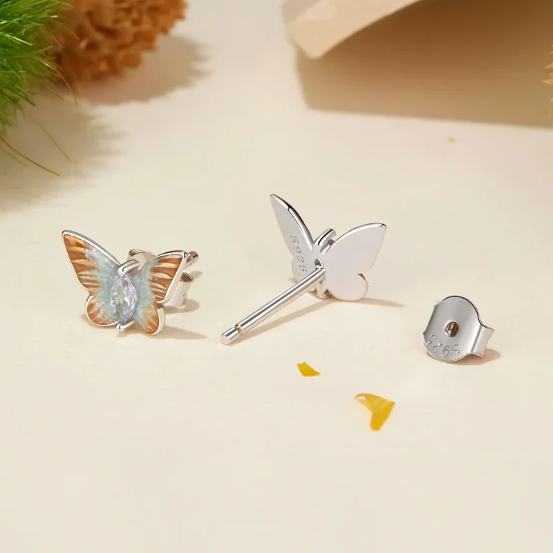 (bilde for) PANDORA Style Grasiøse Butterfly Stud øredobber - BSE993 - Vis 4