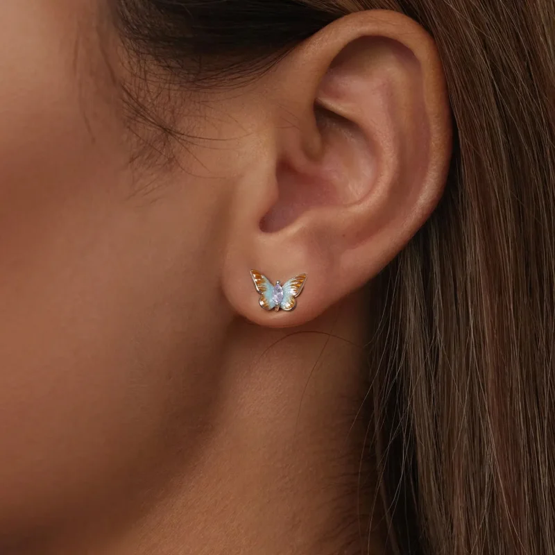 (bilde for) PANDORA Style Grasiøse Butterfly Stud øredobber - BSE993 - Vis 6