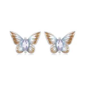 (bilde for) PANDORA Style Grasiøse Butterfly Stud øredobber - BSE993