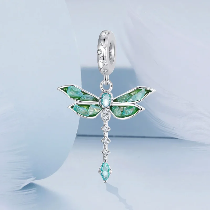 (bilde for) PANDORA Style Grønn Dragonfly anheng - BSC983 - Vis 2
