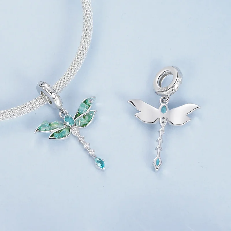 (bilde for) PANDORA Style Grønn Dragonfly anheng - BSC983 - Vis 4