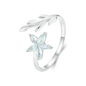(bilde for) PANDORA Style Grønn Flower Åpen Ring - BSR533-E