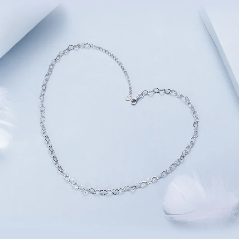 (bilde for) PANDORA Style Heart Chain Halskjede - BSA005 - Vis 3