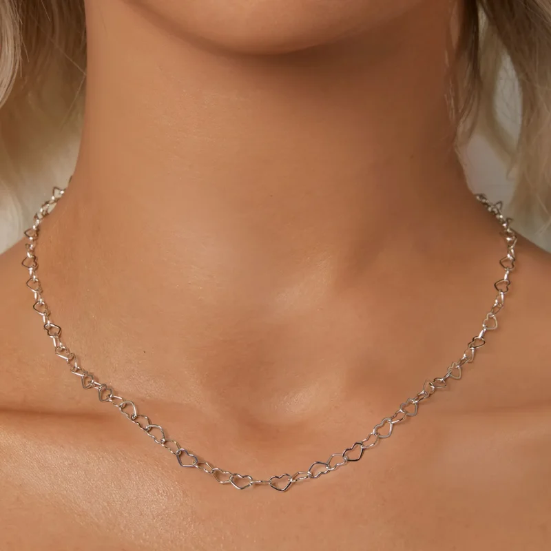 (bilde for) PANDORA Style Heart Chain Halskjede - BSA005 - Vis 5