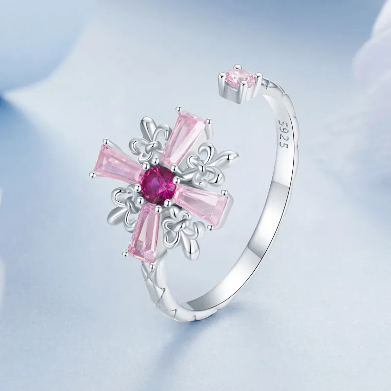 (bilde for) PANDORA Style Iris Cross Open Ring - BSR526-E - Vis 2
