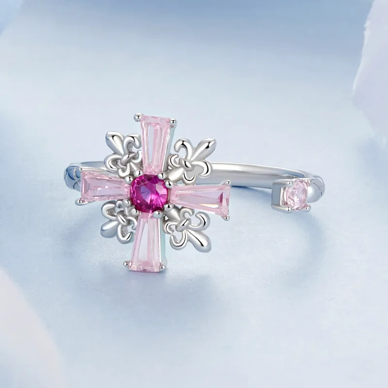 (bilde for) PANDORA Style Iris Cross Open Ring - BSR526-E - Vis 3
