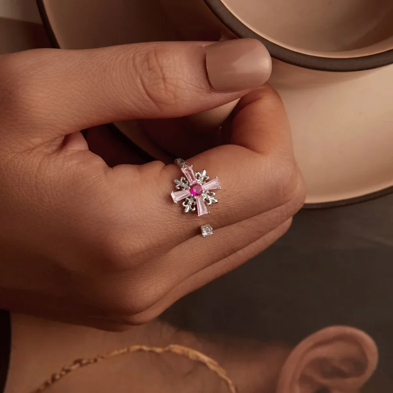 (bilde for) PANDORA Style Iris Cross Open Ring - BSR526-E - Vis 7