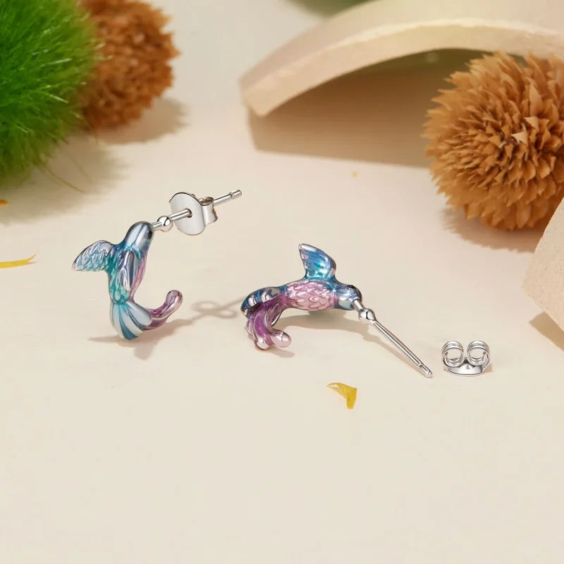 (bilde for) PANDORA Style Kingfisher øredobber - BSE997 - Vis 4