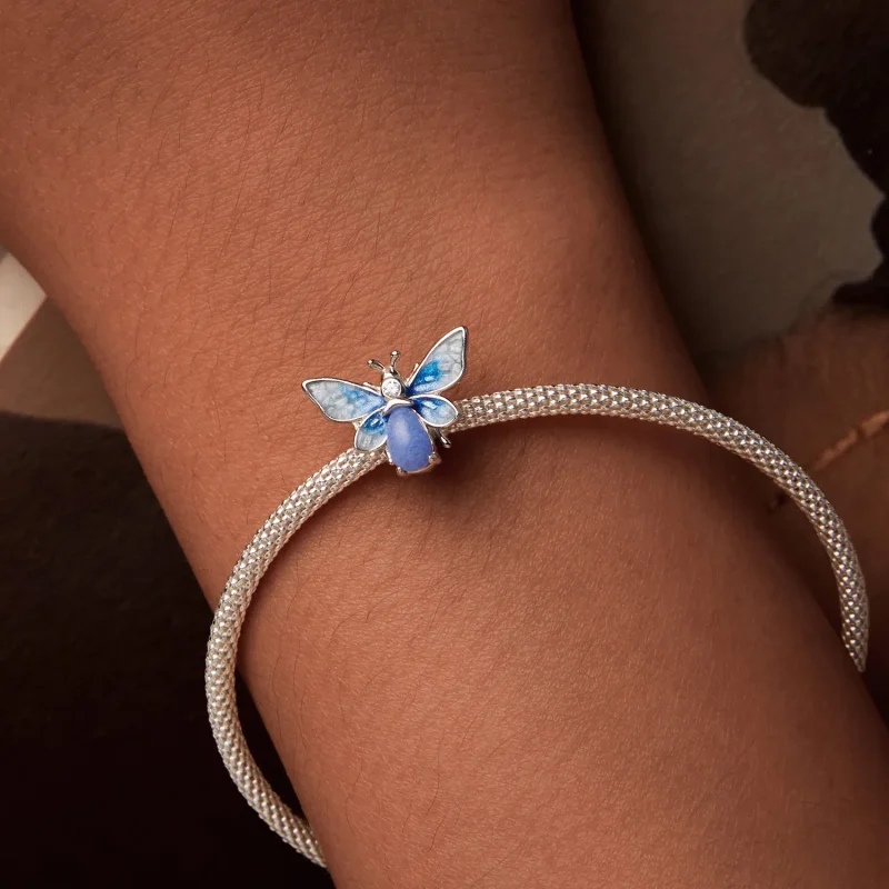 (bilde for) PANDORA Style Luminous Blue Bee Charm - SCC2734 - Vis 3