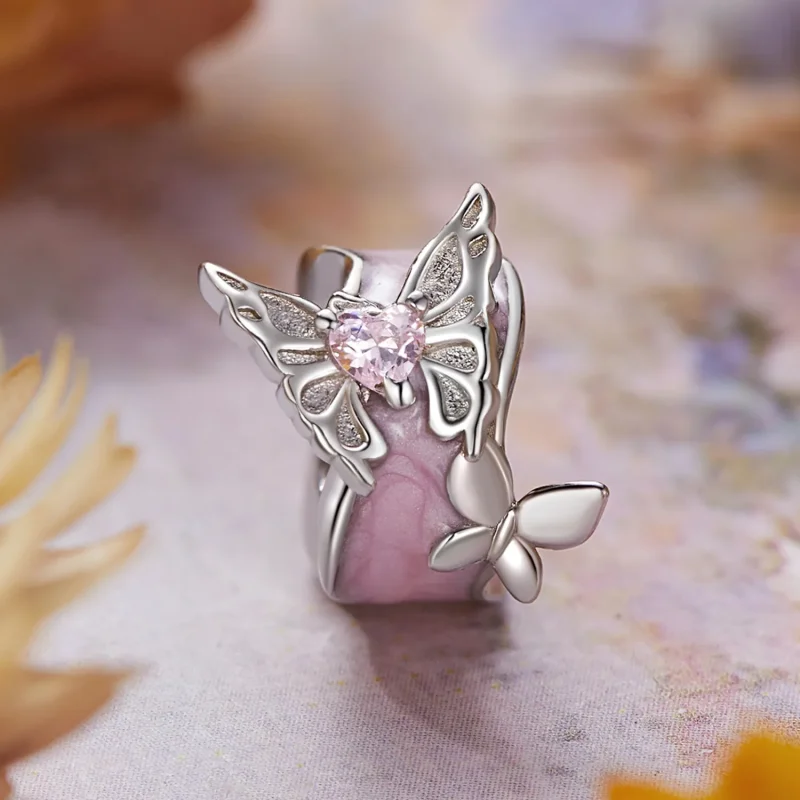 (bilde for) PANDORA Style Monet Butterfly Silikon Spacer Beads - BSC991 - Vis 2