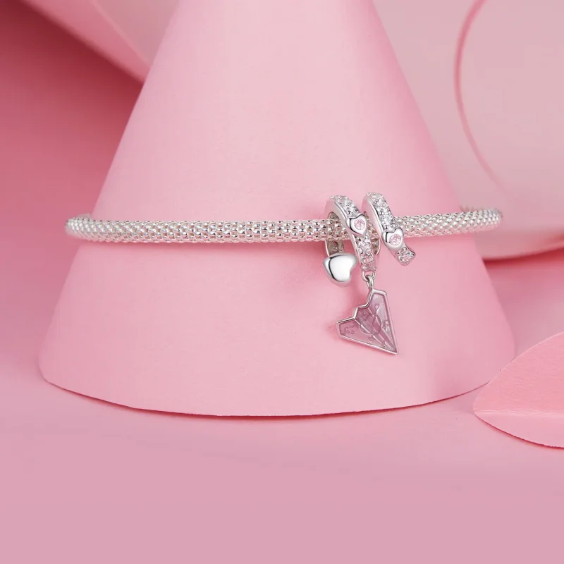 (bilde for) PANDORA Style Paper Plane Love Letter Perler - BSC974 - Vis 3
