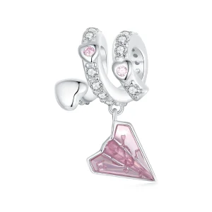 (bilde for) PANDORA Style Paper Plane Love Letter Perler - BSC974
