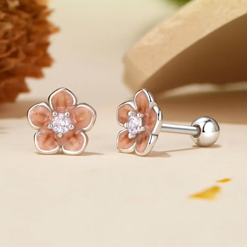 (bilde for) PANDORA Style romantiske øredobber med kirsebærblomster - BSE992 - Vis 3