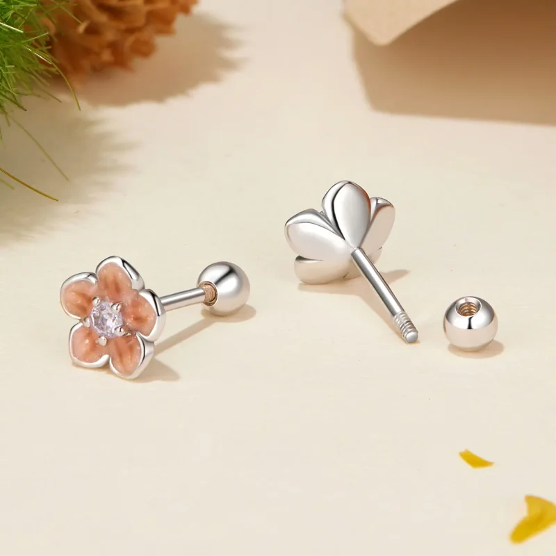 (bilde for) PANDORA Style romantiske øredobber med kirsebærblomster - BSE992 - Vis 4