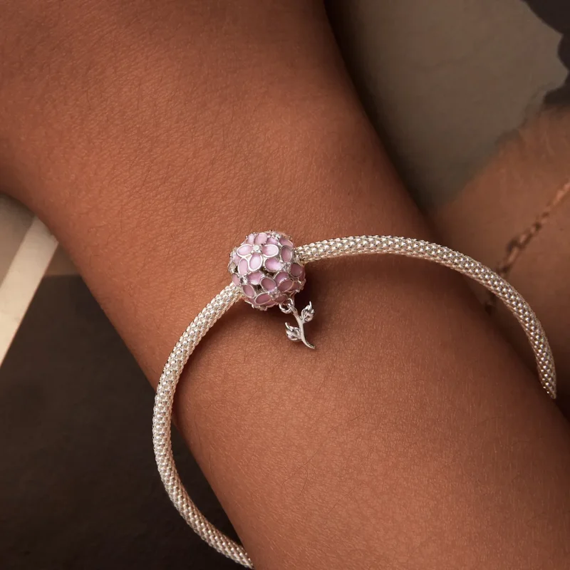 (bilde for) PANDORA Style rosa blomsterkuleperler - SCC2738 - Vis 7