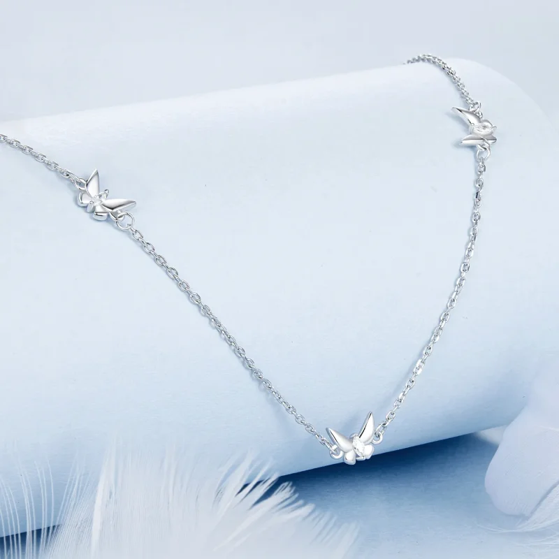 (bilde for) PANDORA Style Small Butterfly Clavicle Chain - BSN376 - Vis 2