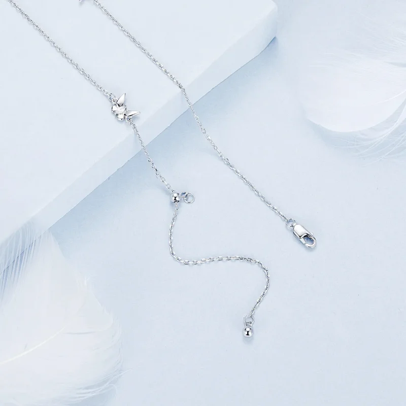 (bilde for) PANDORA Style Small Butterfly Clavicle Chain - BSN376 - Vis 4