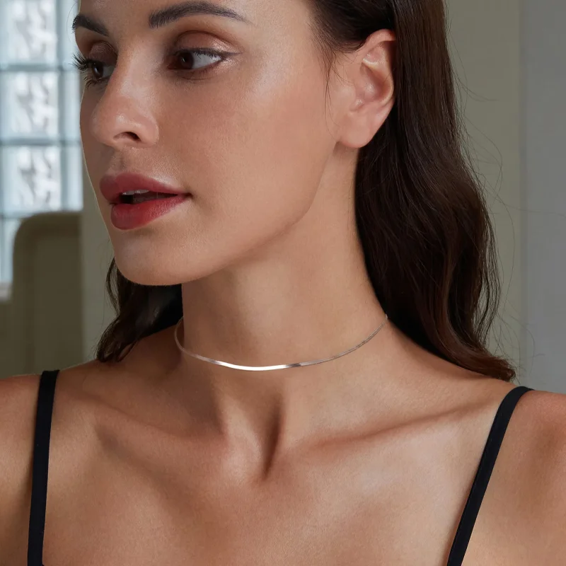 (bilde for) PANDORA Style Snake Bone Chain Basic Halskjede - BSA008 - Vis 6