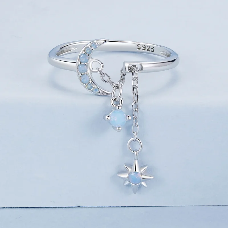 (bilde for) PANDORA Style Star And Moon Chain Ring - BSR548-E - Vis 2