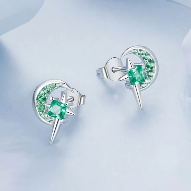(bilde for) PANDORA Style Star And Moon øredobber - BSE972 - Vis 3