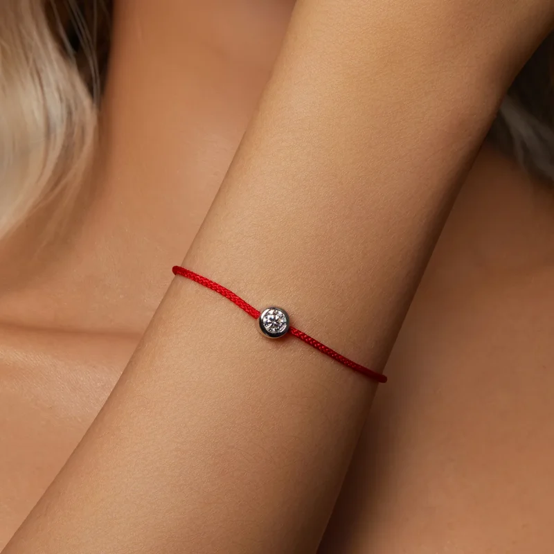 (bilde for) PANDORA Style Utsøkt Moissanite Red Rope Armbånd (ett sertifikat) - MSB014 - Vis 4