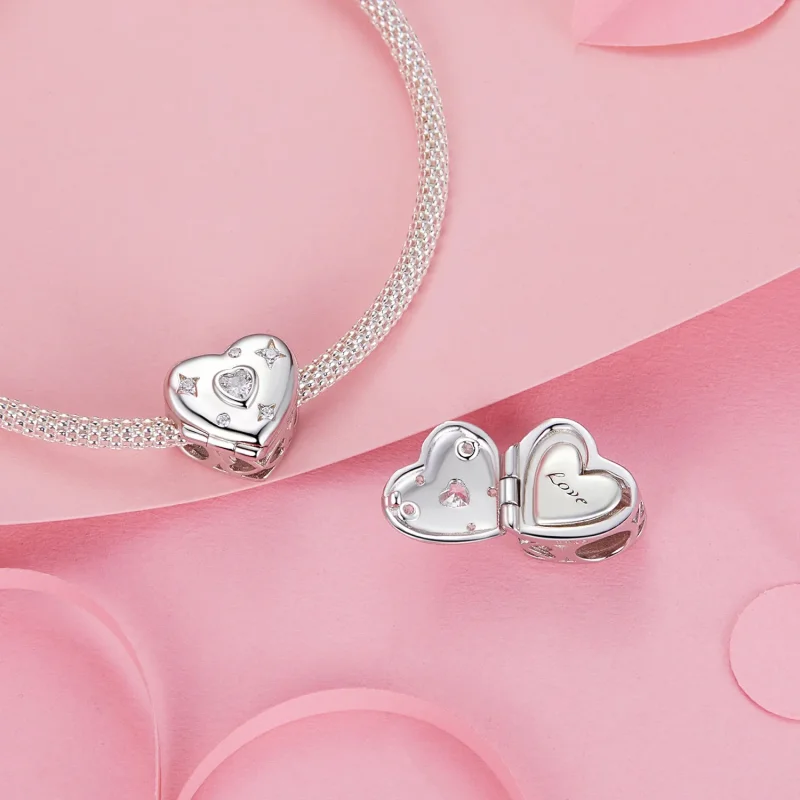 (bilde for) PANDORA Style Valentinsdag Åpne og lukke hjerteperler - BSC973 - Vis 5