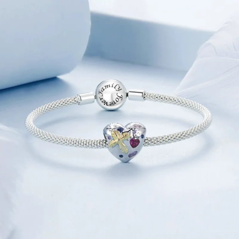 (bilde for) PANDORA Style Vintage Cross Heart Charm - BSC1006 - Vis 5