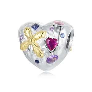 (bilde for) PANDORA Style Vintage Cross Heart Charm - BSC1006