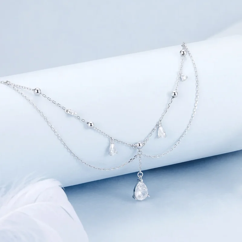 (bilde for) PANDORA Style Water Drop Tassel Halskjede - BSN383 - Vis 2