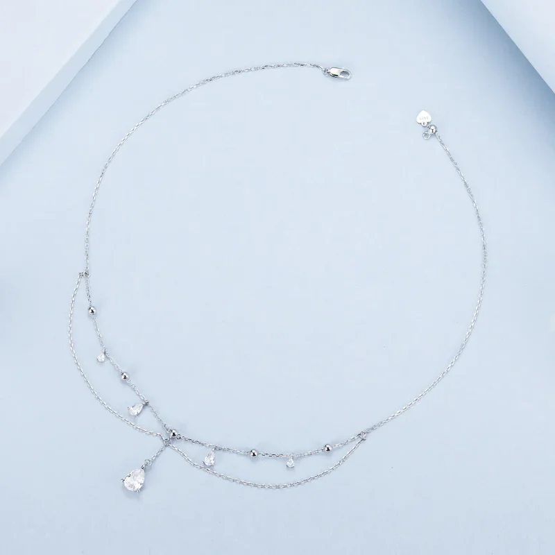 (bilde for) PANDORA Style Water Drop Tassel Halskjede - BSN383 - Vis 3