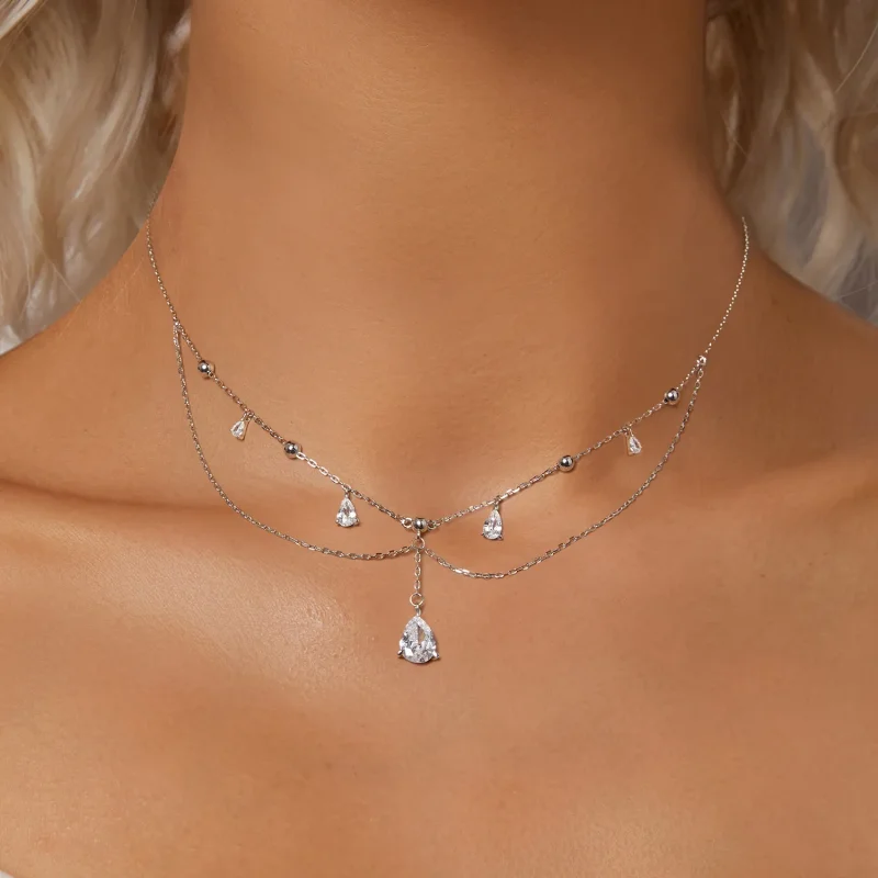 (bilde for) PANDORA Style Water Drop Tassel Halskjede - BSN383 - Vis 5