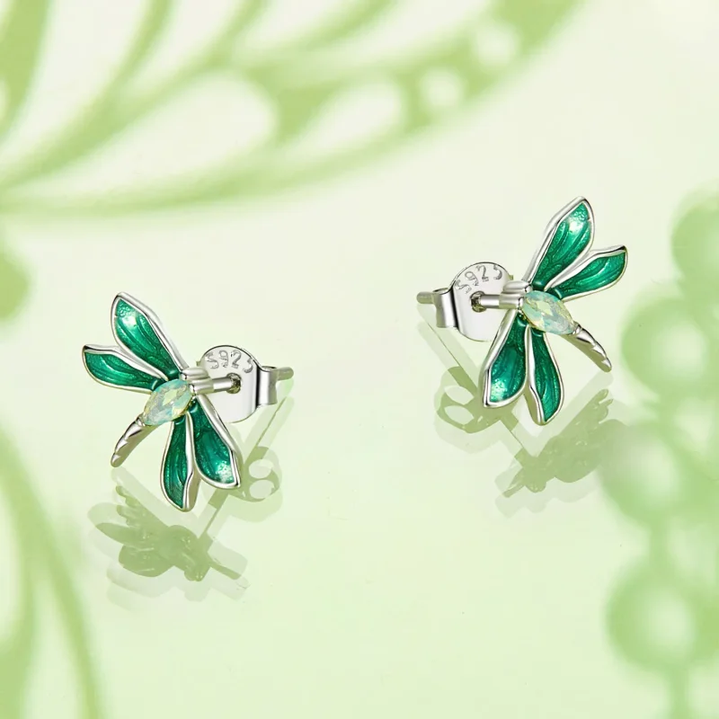 (bilde for) Øredobber i PANDORA-stil Dragonfly - BSE988 - Vis 4