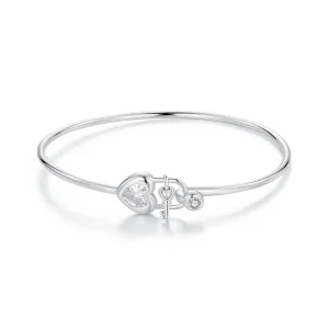 (bilde for) PANDORA-stil hjerteformet sammenlåsende armbånd - BSB170