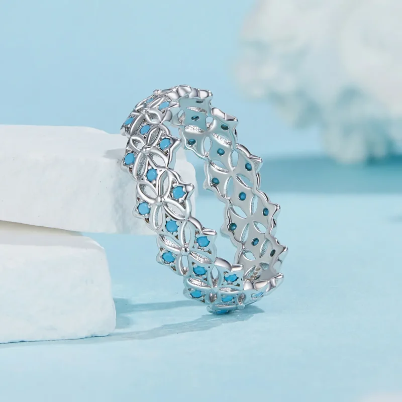 (bilde for) PANDORA-stil turkis ring - BSR556 - Vis 2