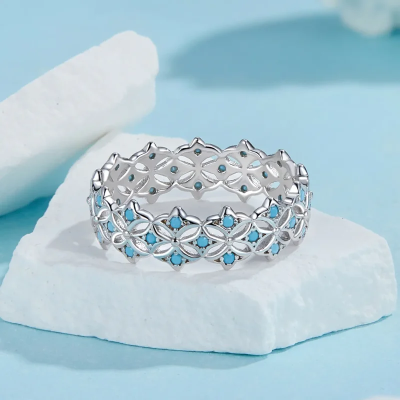 (bilde for) PANDORA-stil turkis ring - BSR556 - Vis 3