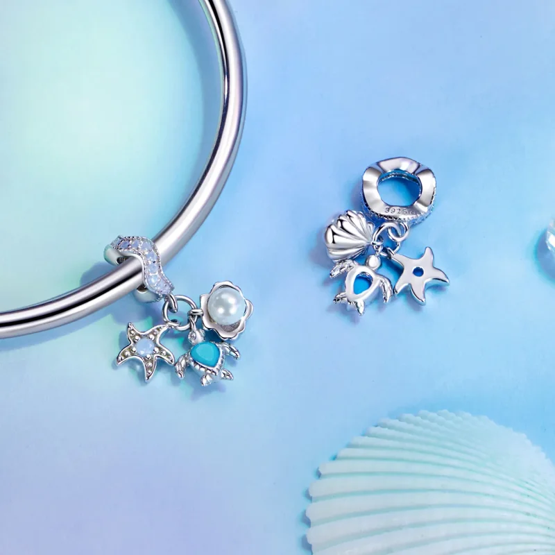 (bilde for) PANDORA Style Blue Ocean Pendel - BSC992 - Vis 4