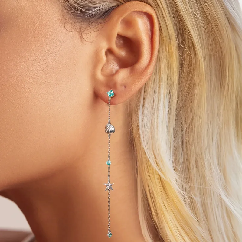 (bilde for) PANDORA Style Blue Ocean øredobber - BSE1013 - Vis 5
