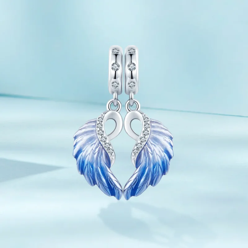 (bilde for) PANDORA Style Blue Wings Double Pendant - SCC2781 - Vis 2