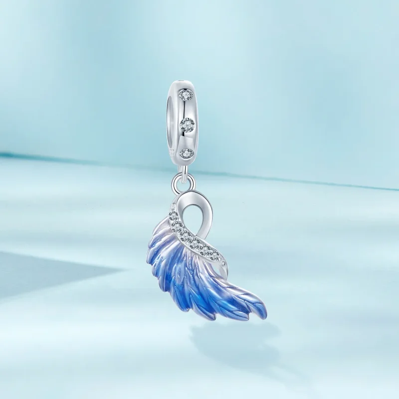 (bilde for) PANDORA Style Blue Wings Double Pendant - SCC2781 - Vis 6