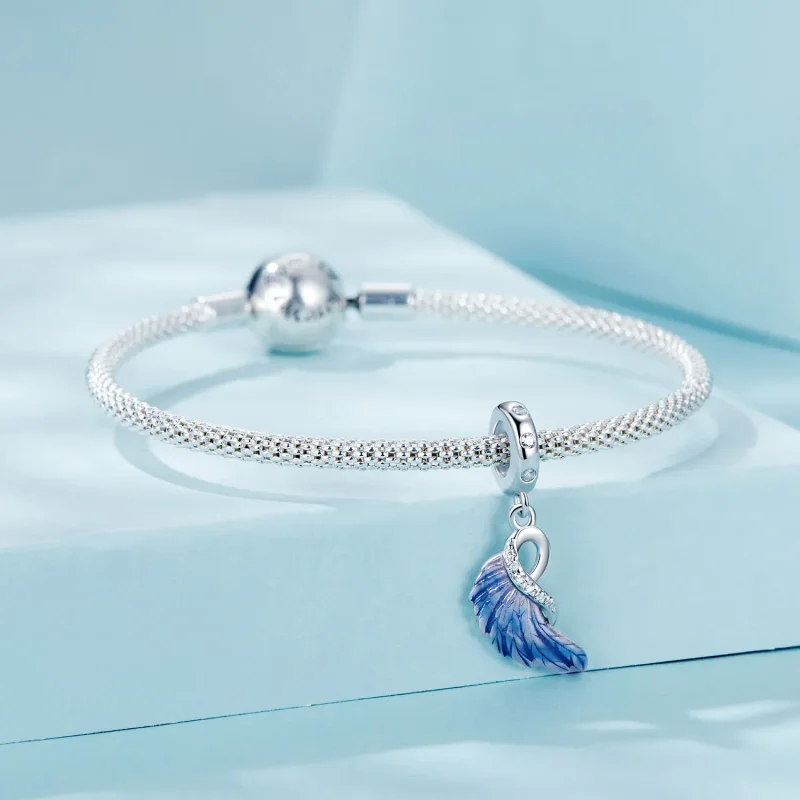(bilde for) PANDORA Style Blue Wings Double Pendant - SCC2781 - Vis 7