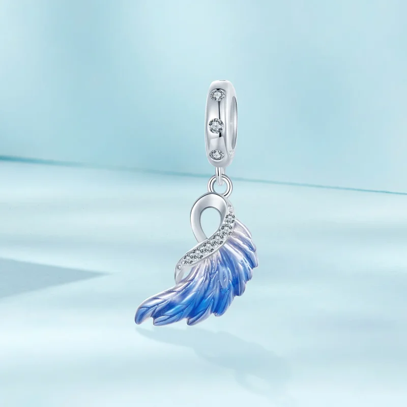 (bilde for) PANDORA Style Blue Wings Double Pendant - SCC2781 - Vis 8