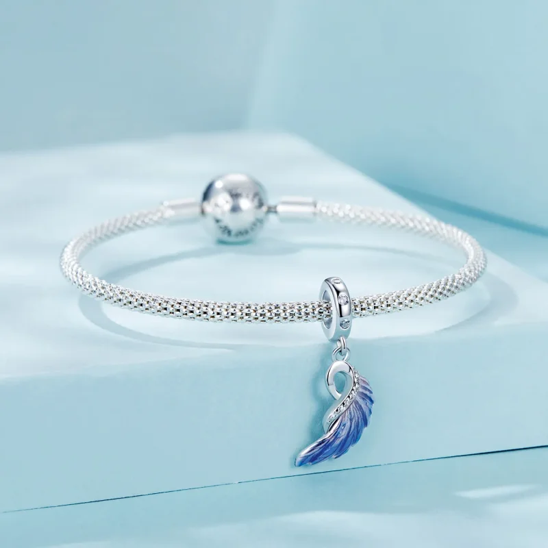 (bilde for) PANDORA Style Blue Wings Double Pendant - SCC2781 - Vis 9