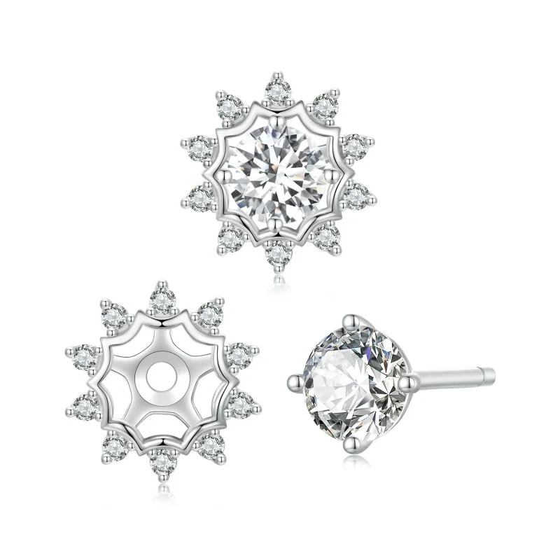 (bilde for) PANDORA Style Brilliant Beauty 0,5 karat Moissanite øredobber (to sertifikater) - Vis 2