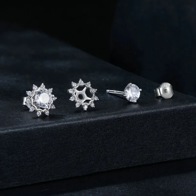 (bilde for) PANDORA Style Brilliant Beauty 0,5 karat Moissanite øredobber (to sertifikater) - Vis 8