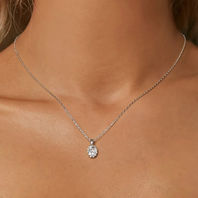 (bilde for) PANDORA Style Brilliant Beauty 1 karat Moissanite-kjede (med ett sertifikat) - M - Vis 5