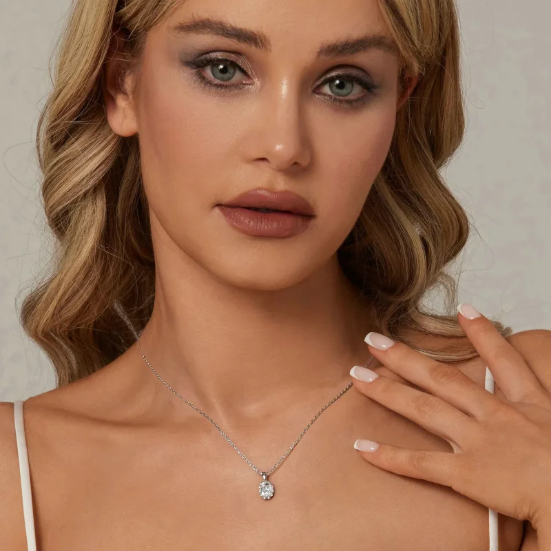 (bilde for) PANDORA Style Brilliant Beauty 1 karat Moissanite-kjede (med ett sertifikat) - M - Vis 6