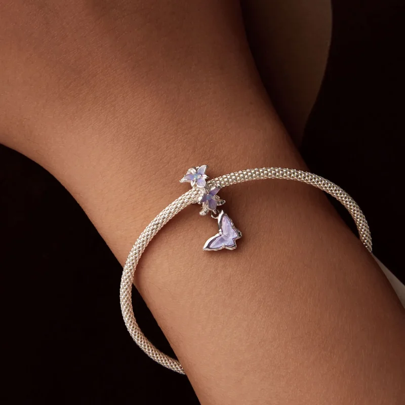 (bilde for) PANDORA Style Butterfly Iris Anheng - BSC1033 - Vis 7