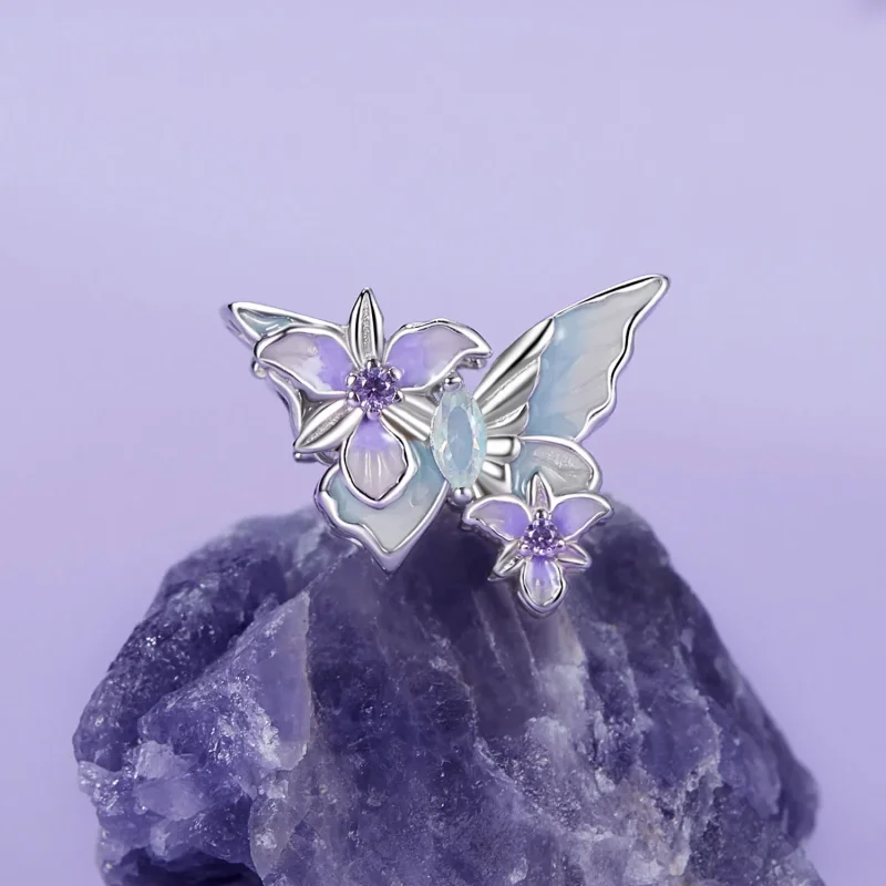 (bilde for) PANDORA Style Butterfly Iris sjarm - BSC1030 - Vis 2