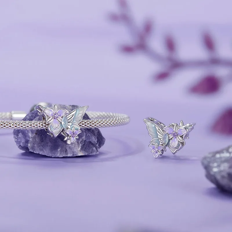 (bilde for) PANDORA Style Butterfly Iris sjarm - BSC1030 - Vis 4